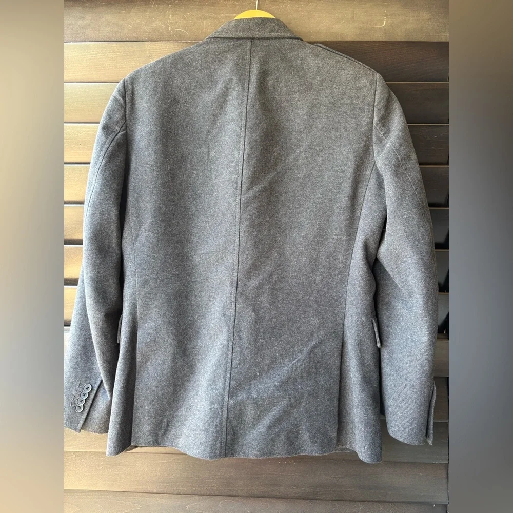 Banana Republic Men's Tailored Fit 38S Dark Grey 100% Cotton Military Jacket